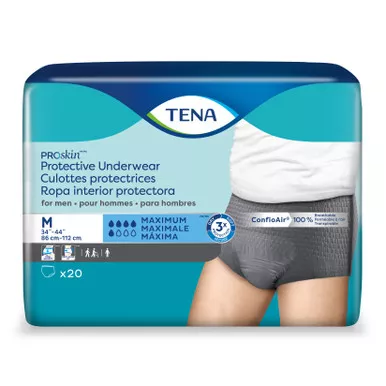 Essity 73520 - TENA ProSkin Protective Underwear for Men M, 34" - 44".