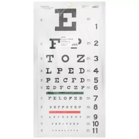 Eye Chart McKesson 20 Foot Measurement Acuity Test- Default Title