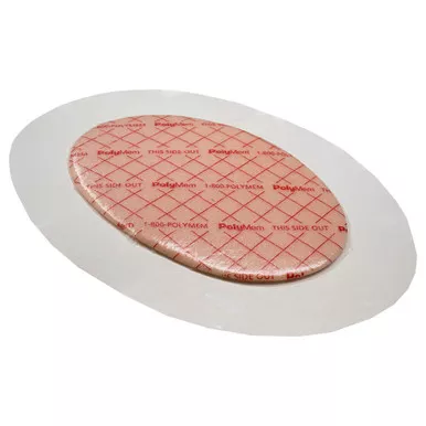 Ferris 2468 - PolyMem Oval Silicone Border Dressing, 6.5" x 8.2"