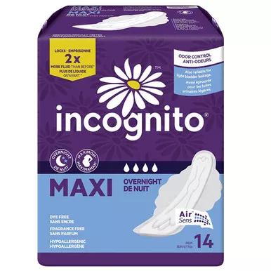First Quality 10006608 - Incognito Maxi with Wings, Overnight