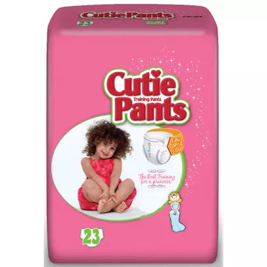 First Quality CR7008 - Cuties Refastenable Training Pants for Girls 2T-3T, up to 34 lbs.