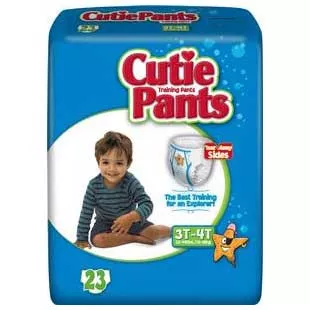 First Quality CR8007 - Cuties Refastenable Training Pants for Boys 3T-4T, up to 32-40 lbs.