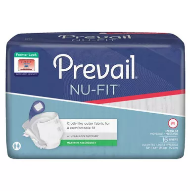 First Quality NU-012/1 - Prevail Nu-Fit Adult Brief Medium 32" - 44"