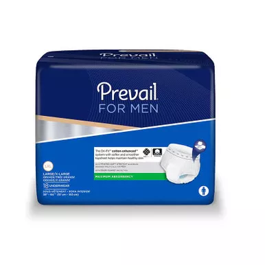 First Quality PUM-513/1 - Prevail Underwear For Men Large/X-Large 44" - 64", Maximum Absorbency