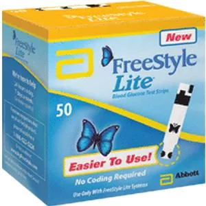 Freestyle Lite Blood Glucose Test Strip (50 Count)- Box of 50