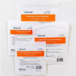 Gentell Bordered Foam Dressing, 4" X 4"- 1 Each