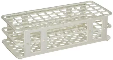 Globe Scientific 456503 - Stacking Test Tube Rack Globe Scientific 456500 Series 60 Place 16 to 17 mm Tube Size White 2-4/5 X 4-1/8 X 9-3/5 Inch