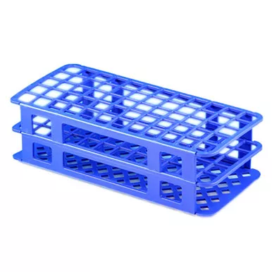 Globe Scientific 456504 - Stacking Test Tube Rack Globe Scientific 456500 Series 60 Place 15 to 17 mm Tube Size Blue 2-4/5 X 4-1/8 X 9-3/5 Inch
