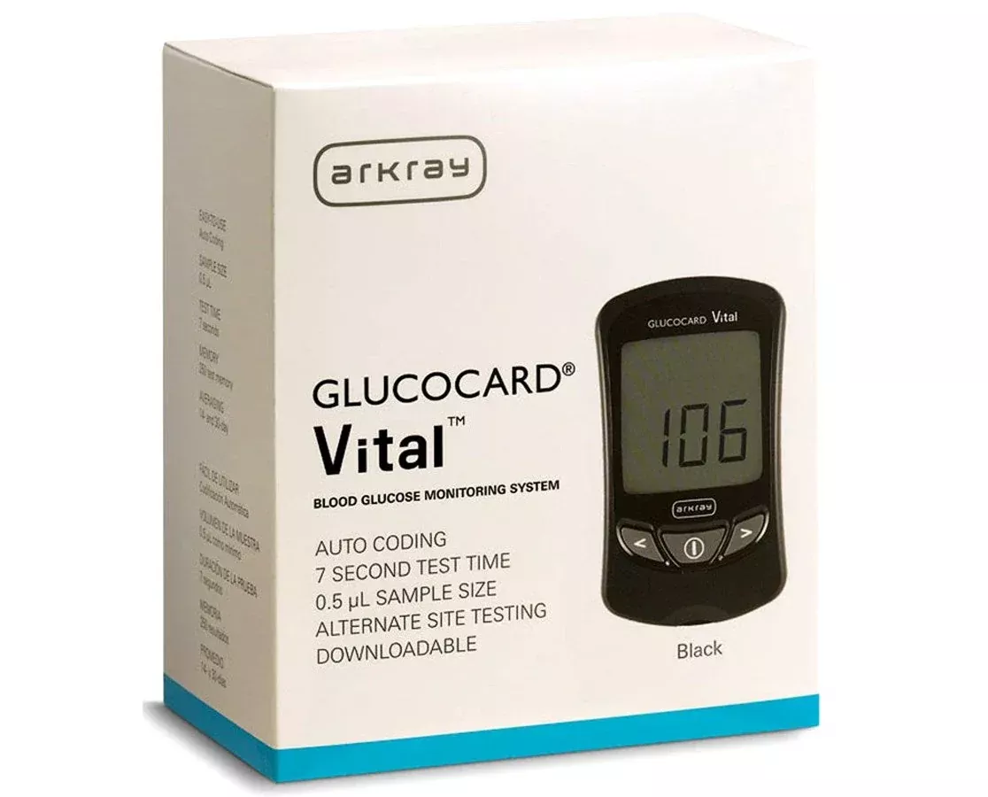 Glucocard Vital Blood Glucose Meter, Black- 1 Each