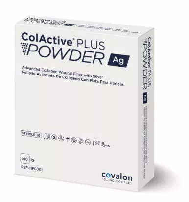 Hartmann 10160002 - ColActive PLUS Ag, Sterile, Collagen Matrix Dressing Powder With Silver, 1 gram
