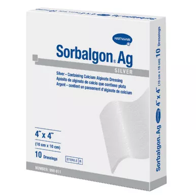 Hartmann 999611 - Sorbalgon Ag Dressing 4" x 4"