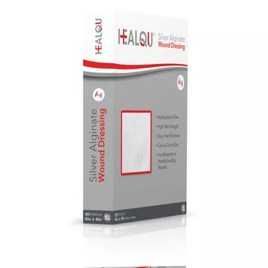 Healqu 9020144 - HEALQU Silver Alginate Dressing (4 x 4)
