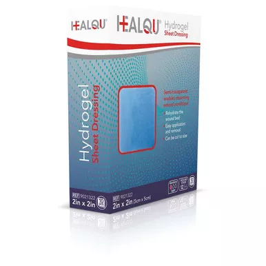 Healqu 9021322 - HEALQU Hydrogel Sheet Dressing 2in x 2in