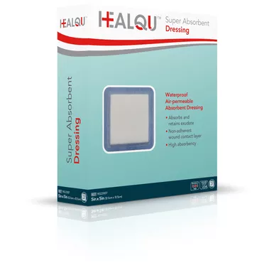 Healqu 9022007 - HEALQU Super Absorbent Dressing 5x5