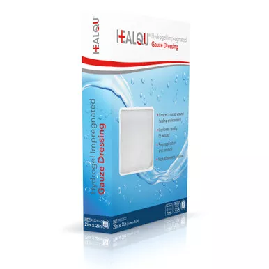 Healqu 9022822 - HEALQU Hydrogel Impregnated Gauze Dressing 2in x 2in