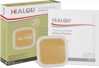Healqu 9024166 - HEALQU Hydrocolloid Bordered Dressing 6x6