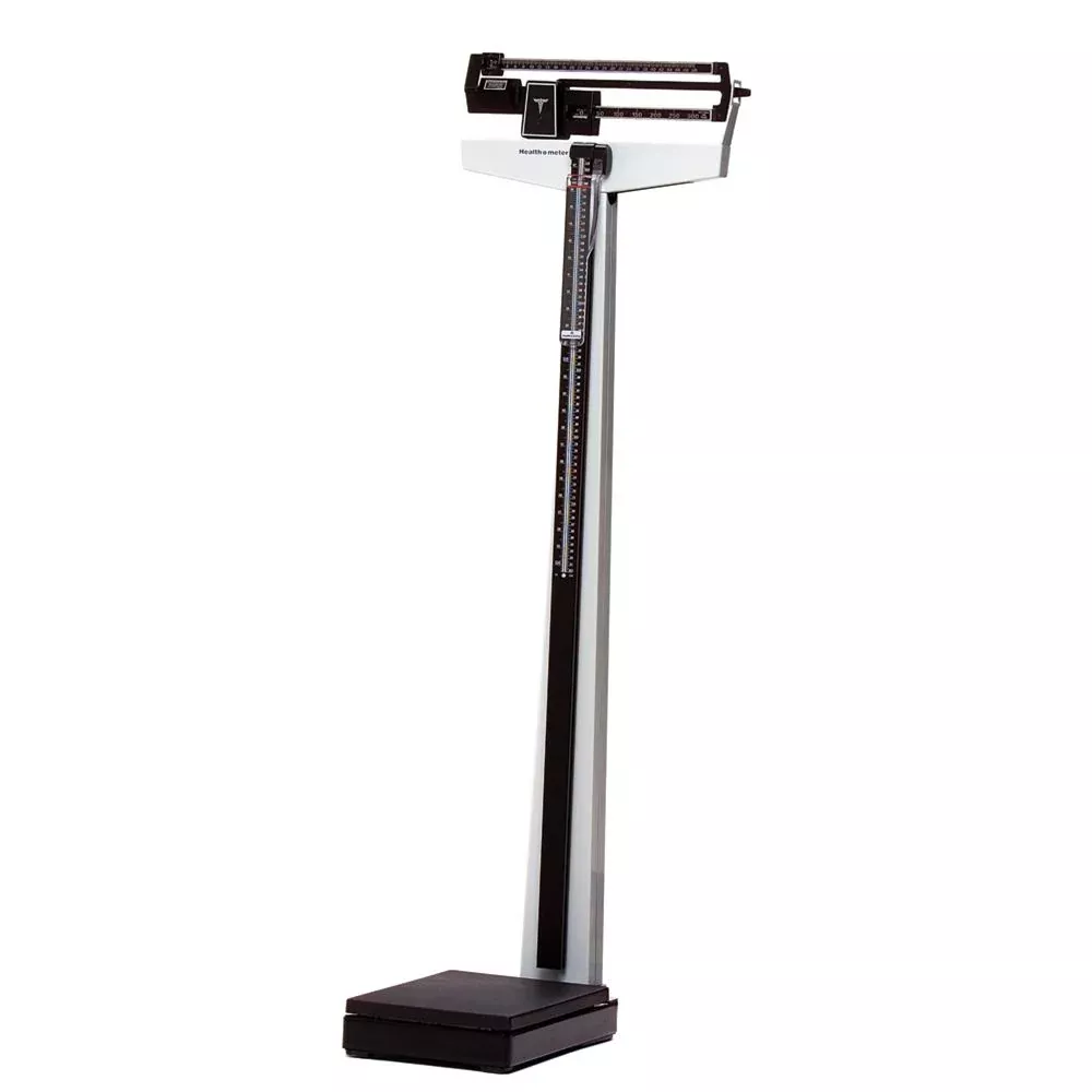Health o meter Physician Mechanical Beam Scale Balance Beam Scale w/Height Rod - 95-475