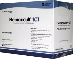 Hemocue 395261A - Cancer Screening Patient Sample Collection and Screening Kit Hemoccult ICT 2-Day Fecal Occult Blood Test (iFOB or FIT) 50 Tests CLIA Waived