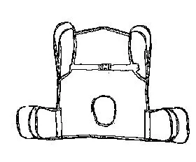 Hoyer 1-Piece Commode Sling with Positioning Strap Hoyer 1-Piece Commode Sling With Positioning Strap, Large - 77511