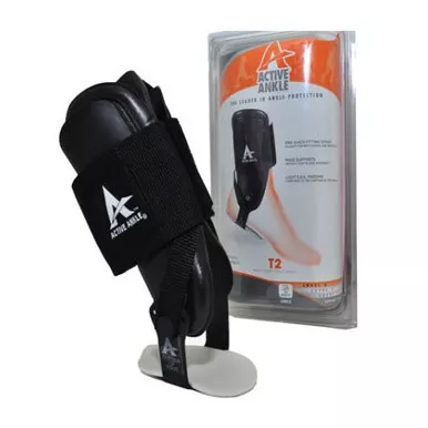 Hygenic 277416 - Active Ankle T2 Rigid Ankle Brace, Black, Small