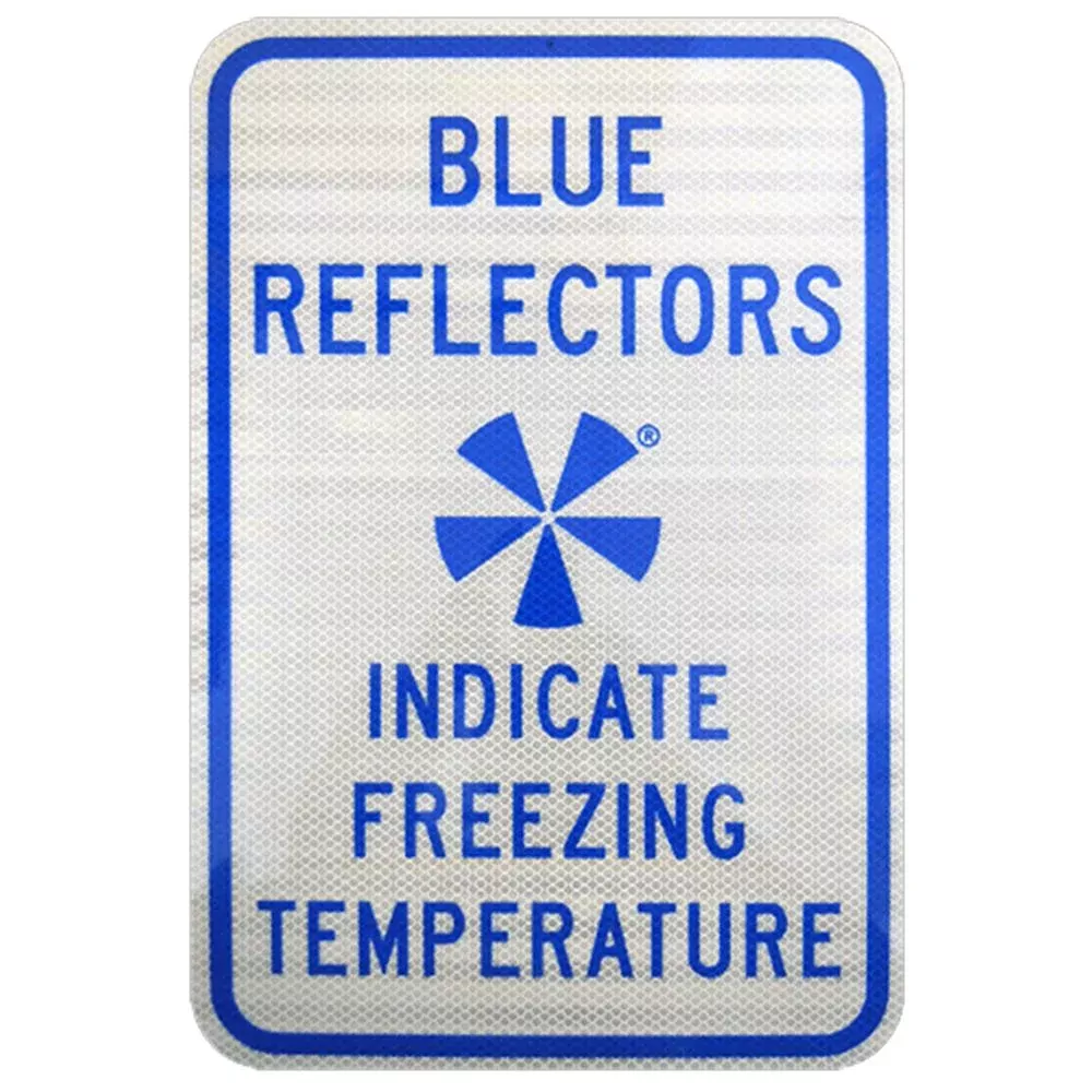 IceAlert System IceAlert Explanatory Reflective Sign, 12"x18"