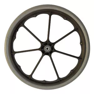 Invacare 1121043 - Composite Urethane Corded Single Wheel Assembly for Wheelchair, 24" x 1"