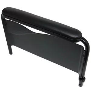 Invacare 8881127473-U05 - Fixed Height Conventional Desk Length Armrest Kit, Left, Jet Black Lightweight Vinyl Upholstery