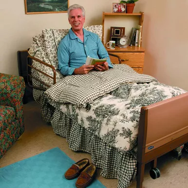 Invacare BED39LOW-1633 - Low Bed Package, Includes 5410LOW Full-Electric Low Bed, 5180 Foam Mattress, 6632 Assist Rails