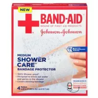J&J 116413 - J & J Band-Aid First Aid Shower Care Bandage Protector, Medium, 4 ct.