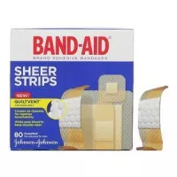 J&J 117134 - Band-Aid Sheer Strip Adhesive Bandage, Assorted 80 Count