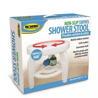 Jobar JB5596 - Shower Stool Without Arms Plastic Frame Without Backrest 300 lbs. Weight Capacity