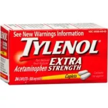 Johnson & Johnson 304490500 - Pain Relief Tylenol 500 mg Strength Acetaminophen Caplet 24 per Bottle