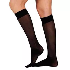 Juzo 3511MXADFF3SB103 - Dynamic Knee-High with 3.5cm Silicone Border, 20-30, Max, Full Foot, Black, Size 3
