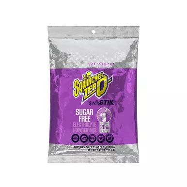 Kent Precision 159060107 - Sqwincher QwikStik Zero, Grape, 0.11 oz. Packets