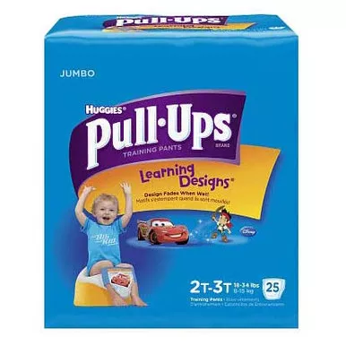 Kimberly Clark 45138 - Male Toddler Training Pants Pull-Ups Learning Designs Pull On Size 2T to 3T Disposable Heavy Absorbency