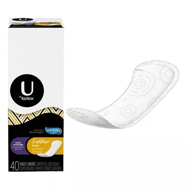 Kimberly Clark 48374 - U by Kotex Premium Flat Lightdays Extra Coverage Unscented Liners