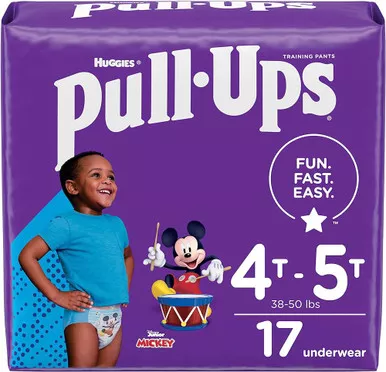 Kimberly Clark 51358 - Pull-Ups Learning Designs Boys' Training Pants, 4T-5T, 17 Ct