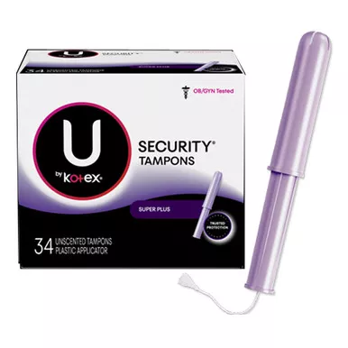 Kimberly Clark 51574 - U by Kotex Premium Security Tampons, Super Plus