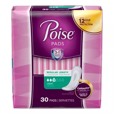 Kimberly Clark 51668 - Poise Pads, Light Absorbency, Regular Length.