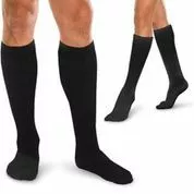 Knit-Rite, 18712 - Core-Spun by Therafirm Moderate Support Socks, 20-30 mmHg Compression, Unisex, Black, Small