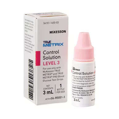 McKesson 06-R5051-3 - Blood Glucose Control Solution McKesson TRUE METRIX 3 mL Level 3