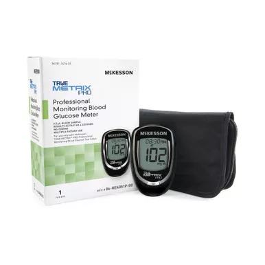 McKesson 06-RE4051P-00 - Blood Glucose Meter McKesson TRUE METRIX PRO 4 Second Results Stores up to 500 Results No Coding Required