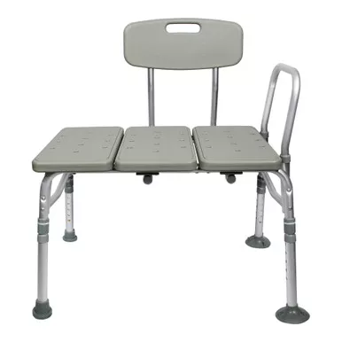 McKesson 146-12011KD-1 - McKesson Knocked Down Bath Transfer Bench Removable Arm Rail 17-1/2 to 22-1/2 Inch Seat Height 400 lbs. Weight Capacity