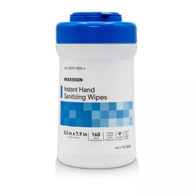 McKesson 16-3460 - Hand Sanitizing Wipe McKesson 160 Count Ethyl Alcohol Wipe Canister