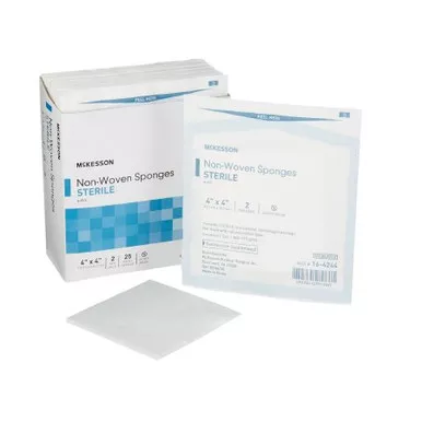 McKesson 16-4244 - Nonwoven Sponge McKesson Polyester / Rayon 4-Ply 4 X 4 Inch Square Sterile