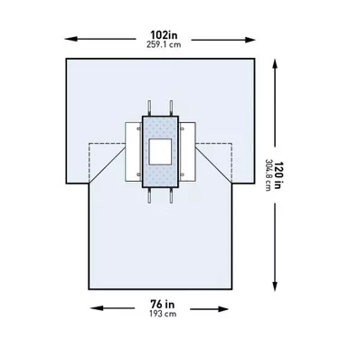McKesson 183-I80-05155G-S - Abdominal Drape McKesson Laparotomy Drape 102 W X 76 W X 120 L Inch Sterile