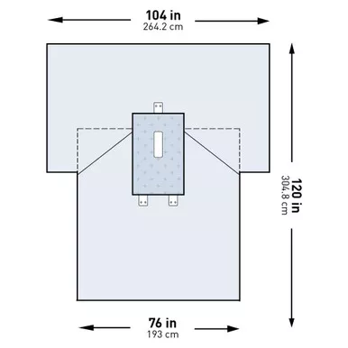McKesson 183-I80-05170G-S - Abdominal Drape McKesson Laparotomy Drape 104 W X 76 W X 120 L Inch Sterile