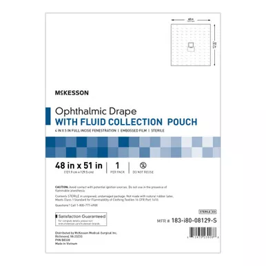 McKesson 183-I80-08129-S - EENT Drape McKesson Surgical Ophthalmic Drape 48 W X 51 L Inch Sterile