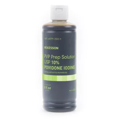 McKesson 34 - Skin Prep Solution McKesson 8 oz. Flip-Top Bottle 10% Strength Povidone-Iodine NonSterile