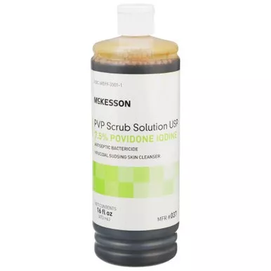 McKesson 37 - Surgical Scrub Solution McKesson 16 oz. Flip-Top Bottle 7.5% Strength Povidone-Iodine NonSterile